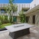 preview thumbnail 5 of 9, Rec Aluminium Fire Pit Dining Table with Wind Guard Grey