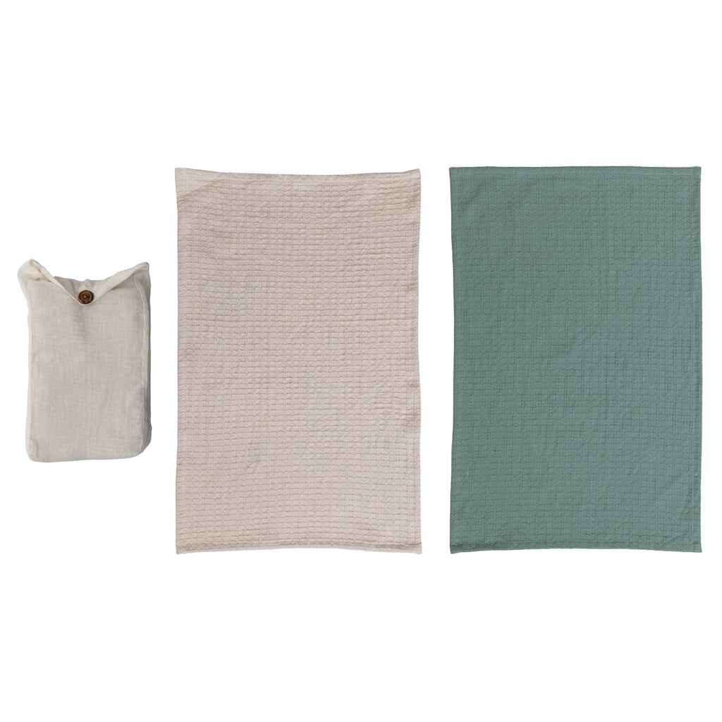 Cotton Waffle Weave Tea Towels - 28.0"L x 18.0"W x 0.3"H