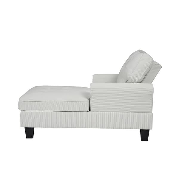59" Chaise Lounge Indoor Navy Linen Chaise Sleeper Leisure Sofa Chair With Upholstered Seat For Bedroom Home Dorm Small Place