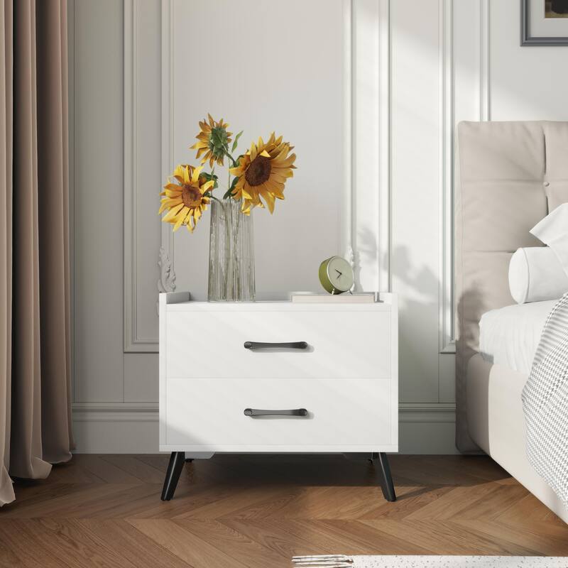 Edge Protection Design 2-Drawer Nightstand