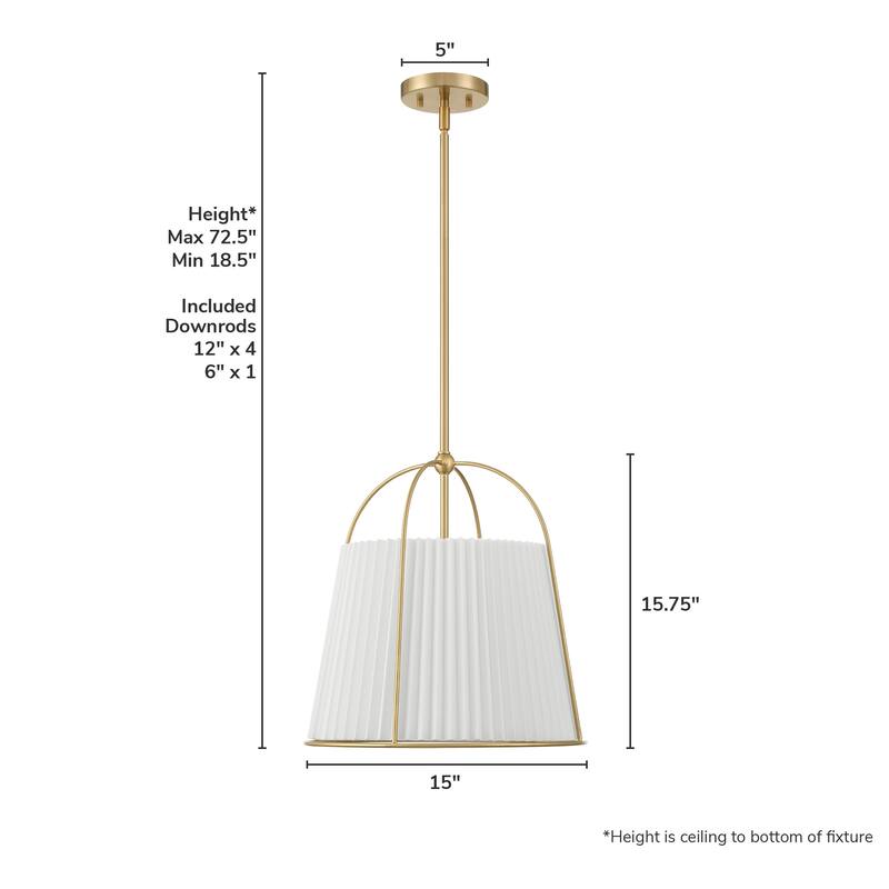 Hunter Atmore Alturas Gold 3 Light Pendant - Modern & Contemporary, Transitional - Kitchen, Dining Room, Entryway