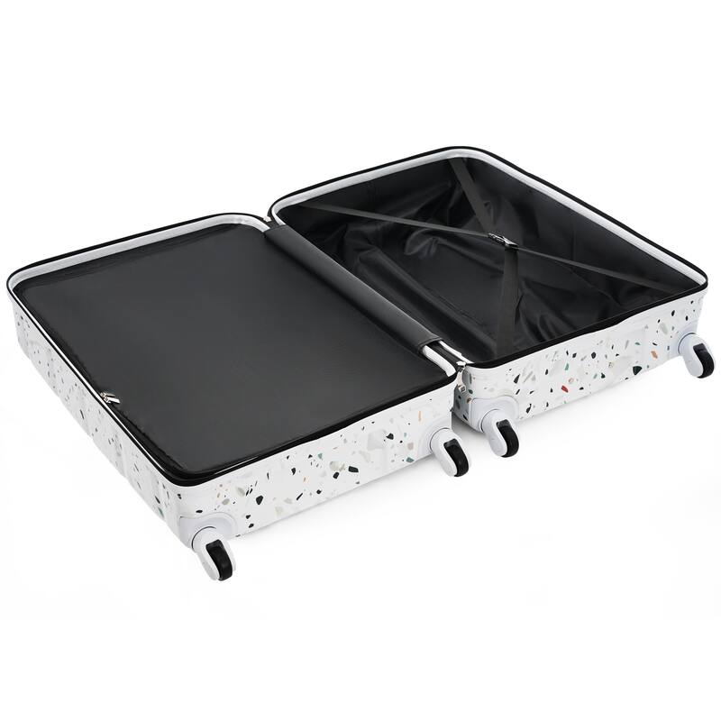 Fashion Luggage Hardshell Luggage with Travel Bag USB Port and Side Hooks, for Boarding Travel, 5 Piece Set