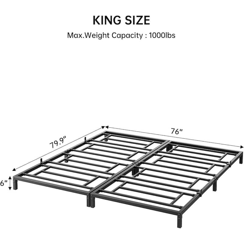 Bed Frame No Box Spring Needed Metal Platform Bed 8"