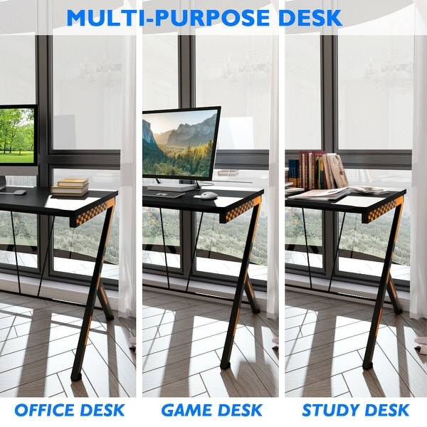 Costway gaming desk computer desk pc laptop outlet table workstation home office ergonomic new