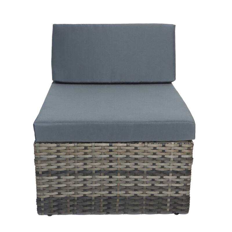 7 Pieces Outdoor Patio Sectional Sofa Couch