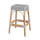 Option White/Gray Dot / Natural Rattan Frame