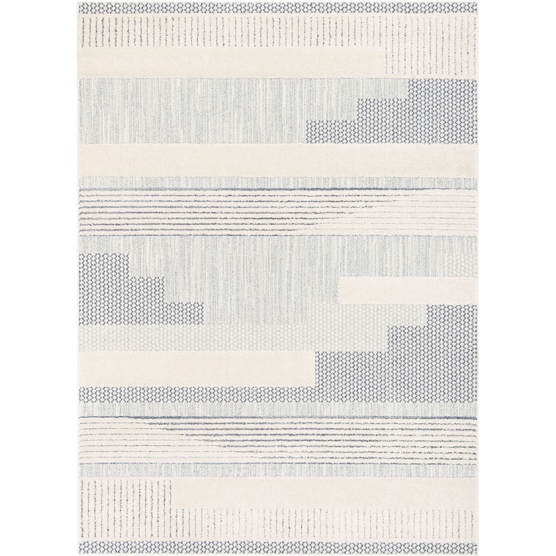 Well Woven Harlow Briar Contemporary Geometric Abstract Area Rug - 7' 10" x 9' 10" - Light Blue - Rectangle