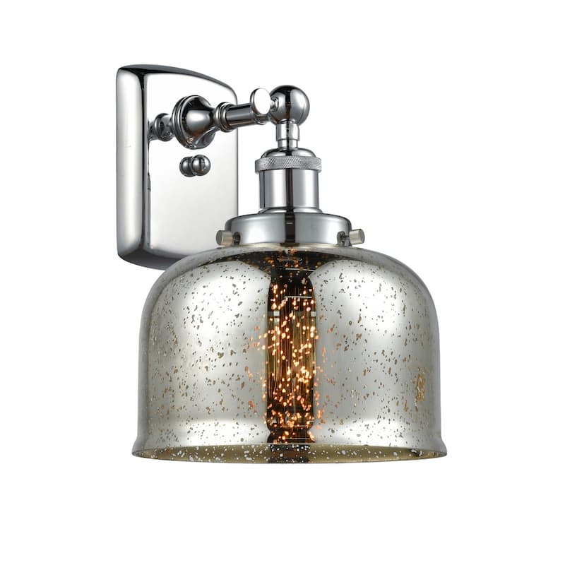 Innovations Lighting 916-1W-13-8 Bell Sconce Bell 13" Tall Wall Sconce - Polished Chrome / Silver Plated Mercury