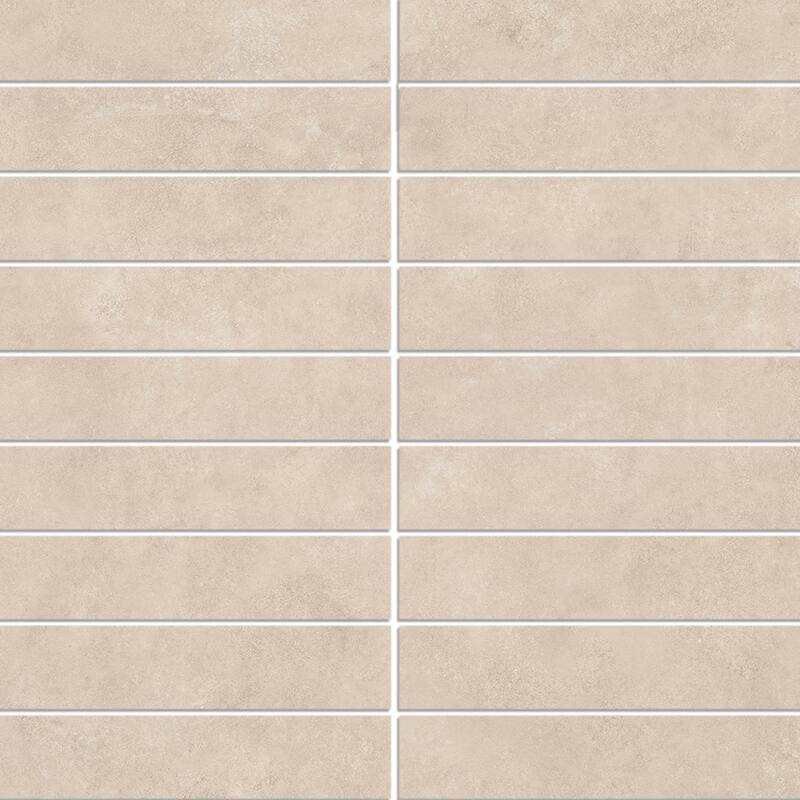 Foundry 1x6 Matte Porcelain Subway Mosaic Tile - Floor, Wall, Backsplash - 4 x 4 Sample - Taupe