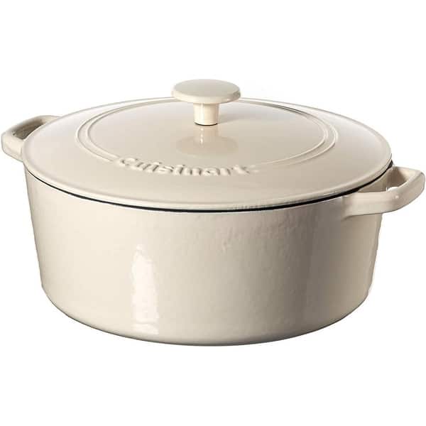 slide 2 of 4, Cuisinart Chef's Classic 7- Quart Enameled Cast Iron Round Covered Casserole Cream