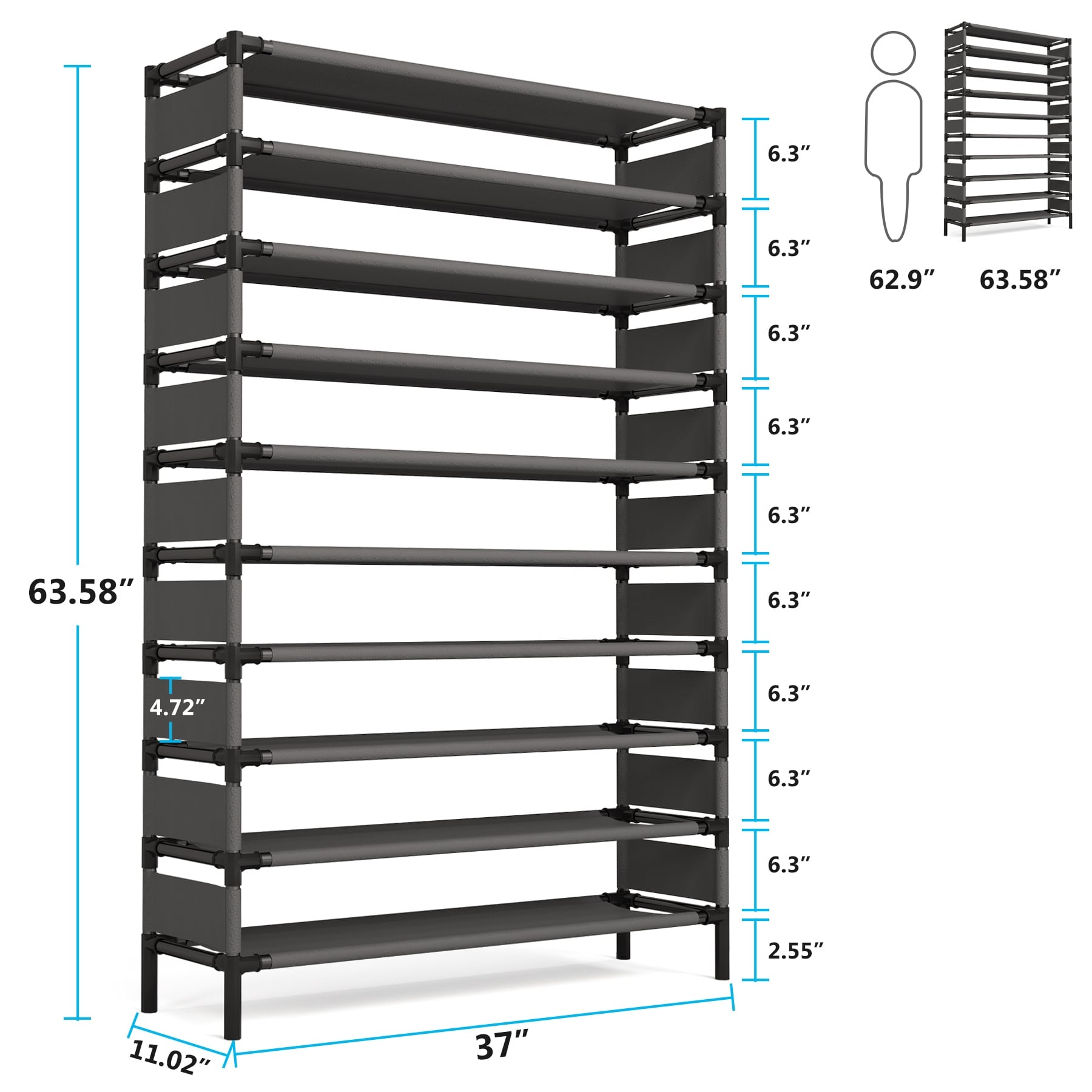 Simplify 50 pair online shoe rack