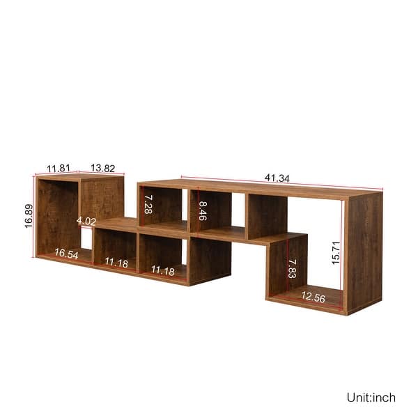 Versatile Double L-Shaped TV Stand, Display Shelf, Bookcase, Extendable ...