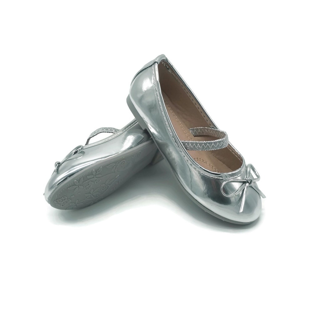 girls silver slip on shoes
