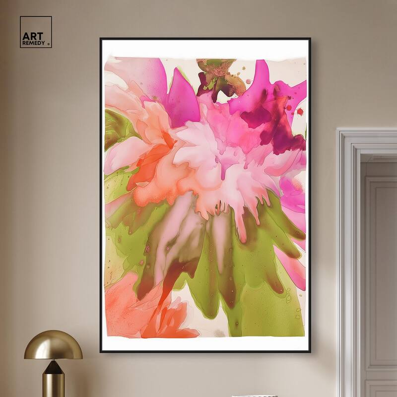 Vibrant Fluidity Floral IV Canvas by Art Remedy