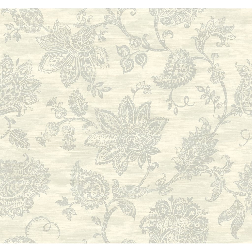 Seabrook Designs Branko Stamped Jacobean Unpasted Wallpaper