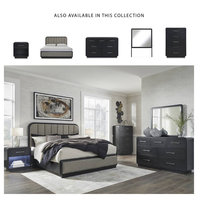 Signature Design by Ashley Rowanbeck Black Nightstand