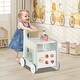 preview thumbnail 11 of 16, MDF Kids Walker with Toys, Storage and Rubber Wheels - 12.5" L x 14" W x 16.5" H