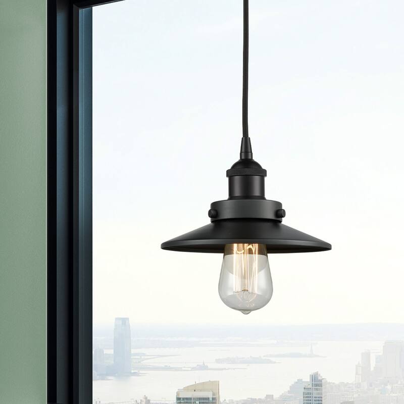 Innovations Lighting 616-1PH-6-8 Railroad Pendant Railroad 8" Wide