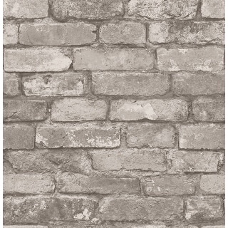 Fine Decor Davis Light Grey Rustic Brick Wallpaper
