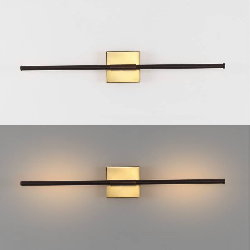28" Dimmable Integrated LED Metal Wall Sconce, by JONATHAN Y
