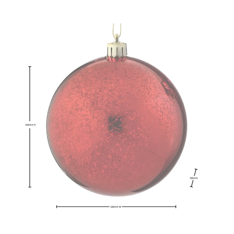 100mm Shatterproof Plastic Mercury Ball Ornament