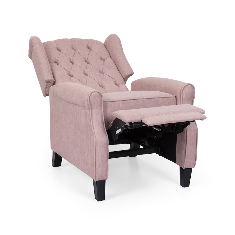 Wellscross Contemporary Tufted Fabric Push Back Recliner by Christopher Knight Home
