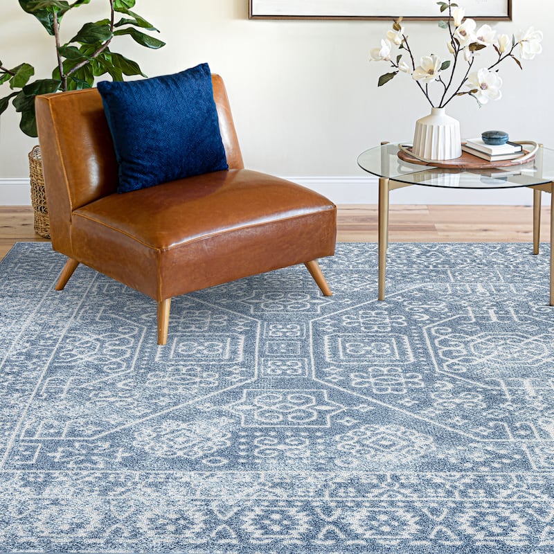 Mayson Traditional Oriental Indoor Area Rug - 5'3'' x 7'3'' - Blue/Gray