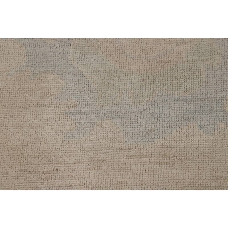 Vegetable Dye Oushak Turkish Area Rug Handmade Oriental Wool Carpet - 9'0"x 11'10"
