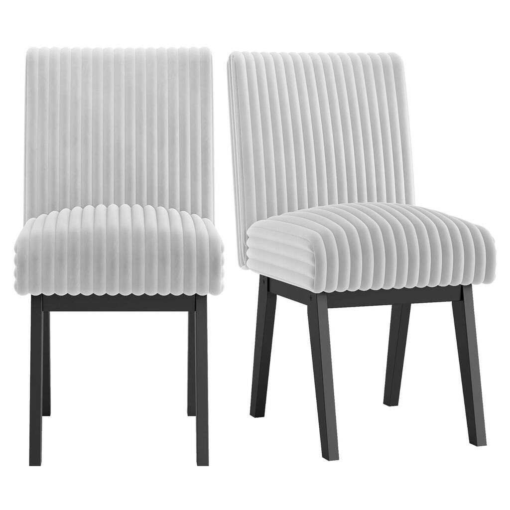 Costway Dining Chairs Set of 2/4 with Padded Seat, Rubber Wood Legs &