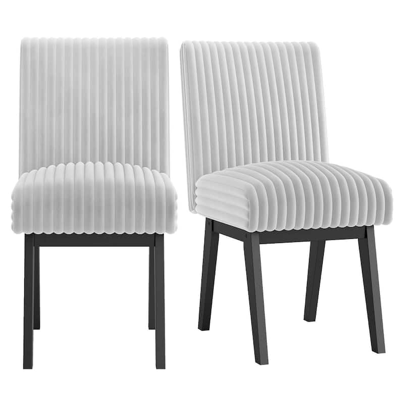 Costway Dining Chairs Set of 2/4 with Padded Seat, Rubber Wood Legs & - 2 PCS - Set of 2