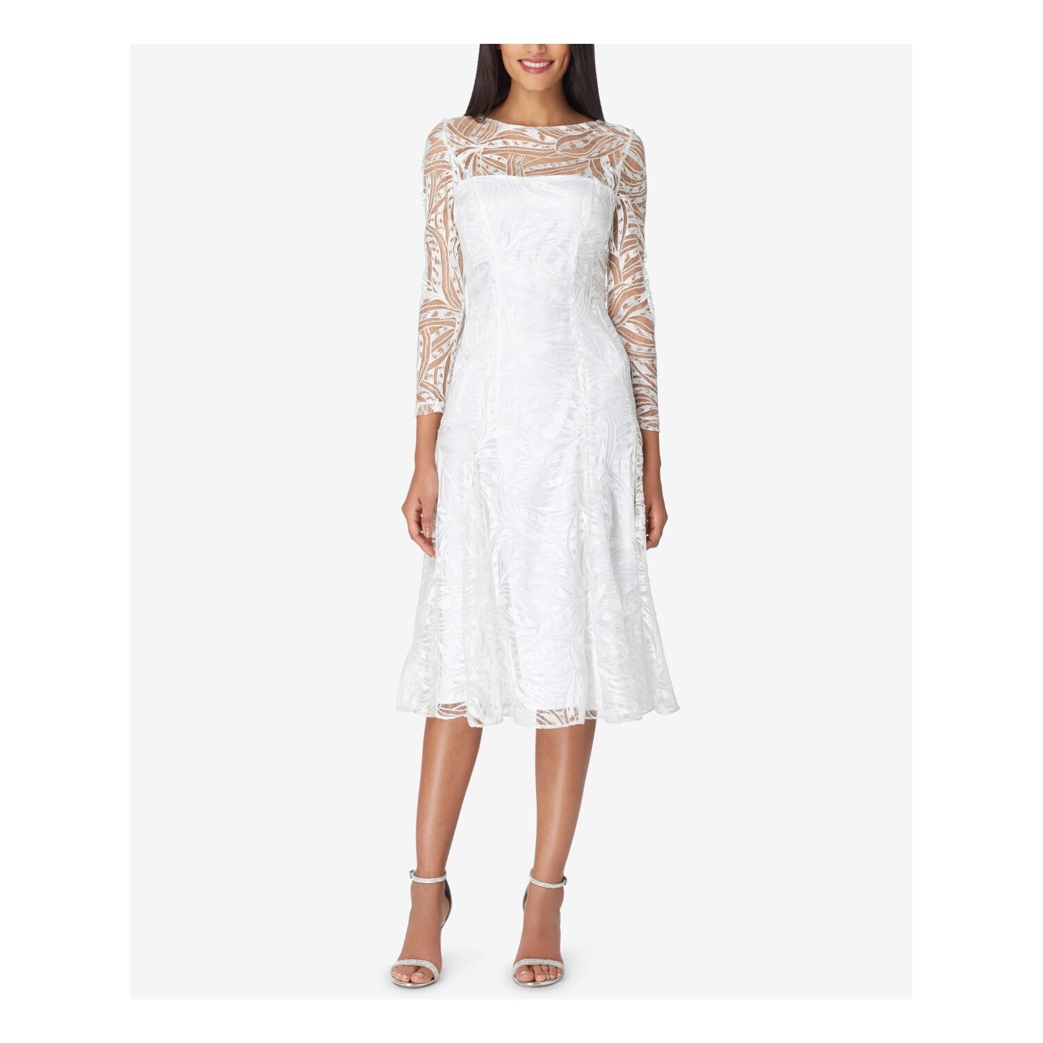 long sleeve midi evening dress