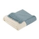preview thumbnail 12 of 11, Carson Carrington Ventspils Faux Cashmere Throw Aqua