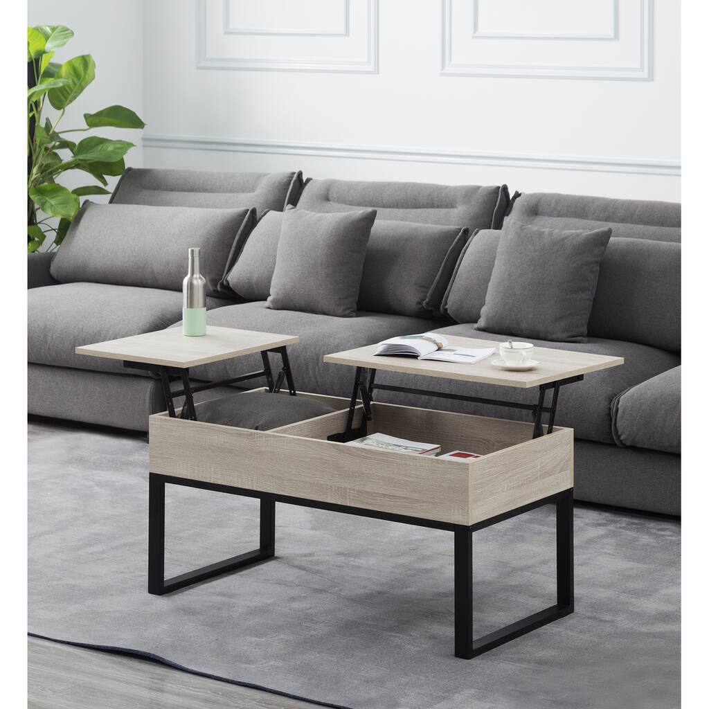 Lift Top Extendable Coffee Table with Storage, Easily To Adjust Height