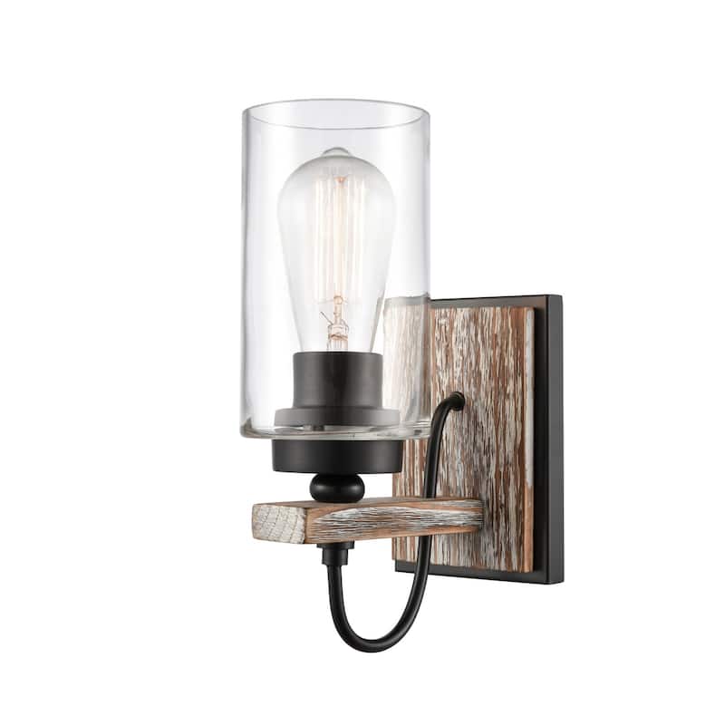 Innovations Lighting 442-1W-11-5 Paladin Sconce Paladin 11" Tall Wall - Matte Black / Clear