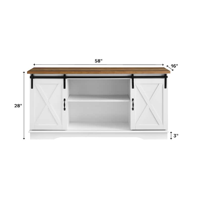 Middlebrook Wind Gap 58-inch Sliding Barn Door TV Stand