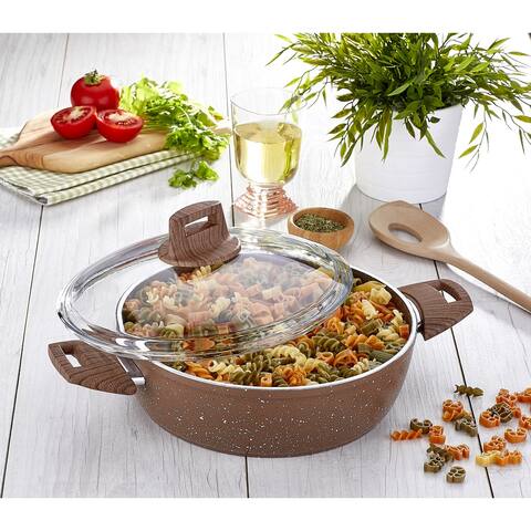 Fiesta 11" Granite Shallow Pot, Brown