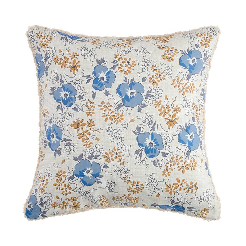 Tasha Polizzi for Paseo Road Western Design Teddy-Backed Bouclé Plush Pillow, 18" x 18" - Sandra 