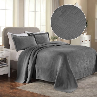 Superior Geometric Fret Cotton Decorative Bedspread Set