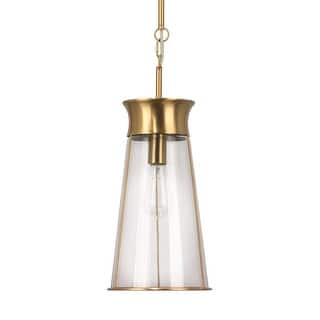 Alden Decor Alana 1-Light Pendant, Antique Brass
