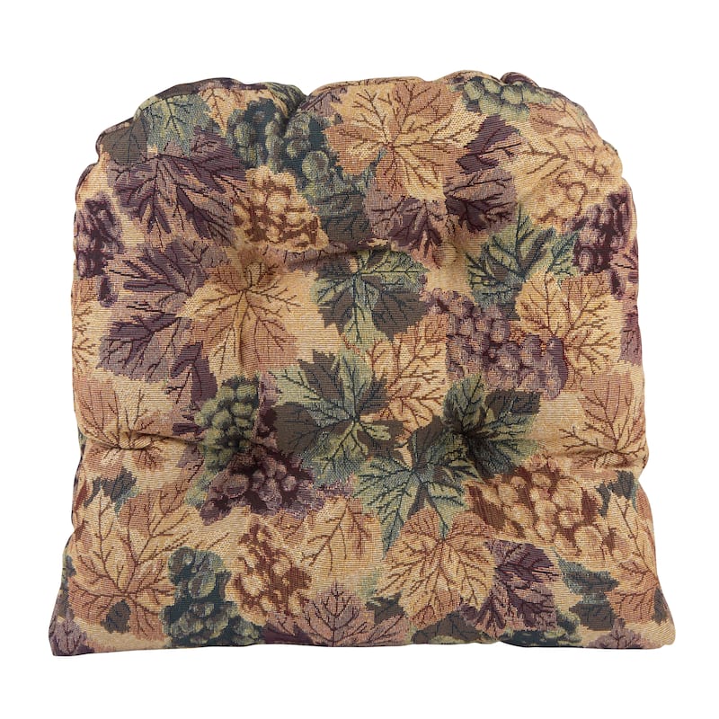 Gripper Non-Slip 15" x 15" Cabernet Tufted Universal Chair Cushions