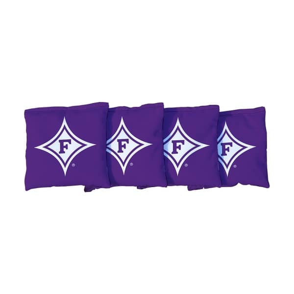 slide 2 of 3, Furman University Purple Cornhole Bags All-Weather Resin Filled