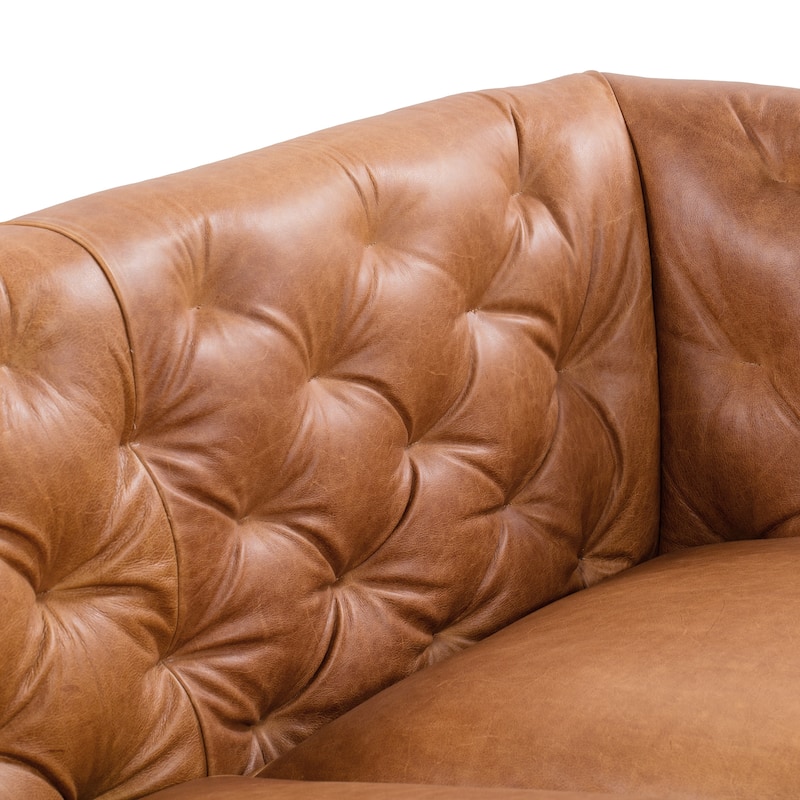 Poly & Bark Essex 89" Sofa - Full Grain Genuine Italian Leather