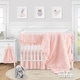 preview thumbnail 2 of 0, Pink Floral Rose Girl Crib Bed Skirt - Solid Light Blush Flower Luxurious Elegant Princess Vintage Boho Shabby Chic Luxury Glam