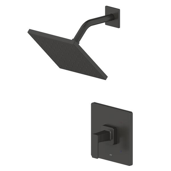 Hotel de Ville Single Handle, 1 Spray Setting Tub and Shower Faucet in Matte Black with Pressure Balance Valve