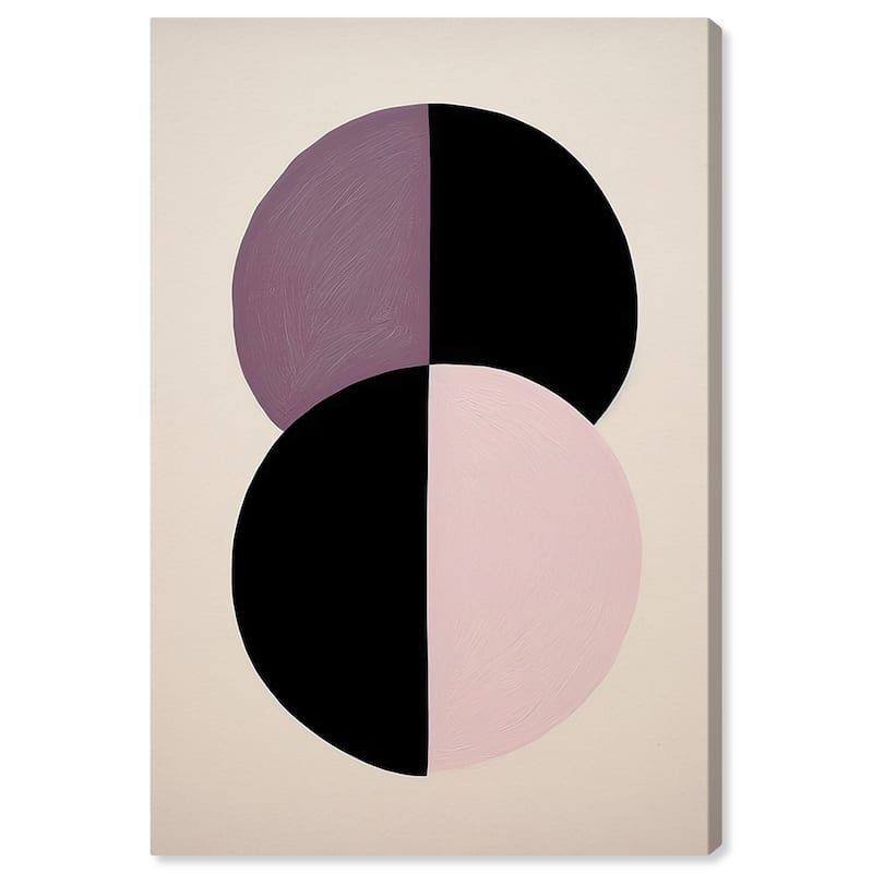 Wynwood Studio Canvas Fashion and Glam Eyeshadow Duos Black and Dark Purple Modern & Contemporary Wall Art Canvas Print - 36 x 24