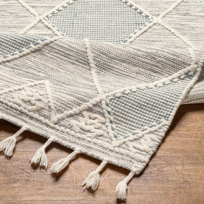 Maaxi Handmade Farmhouse Trellis Wool Area Rug