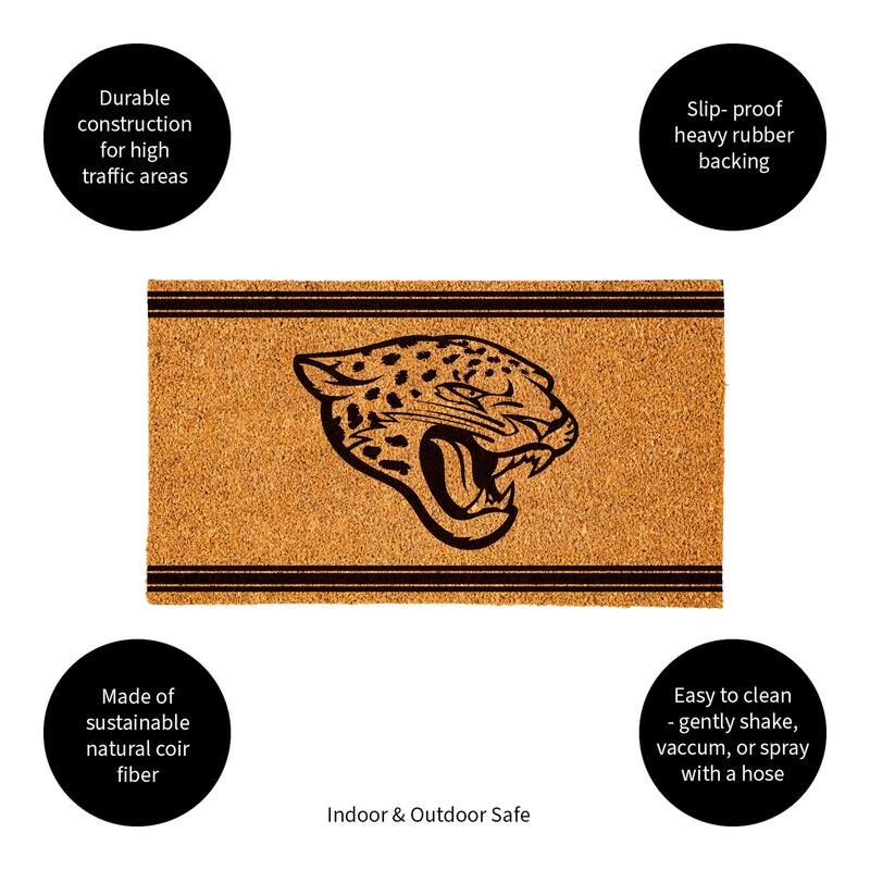 28 in. x 16 in. Jacksonville Jaguars, Coir Mat