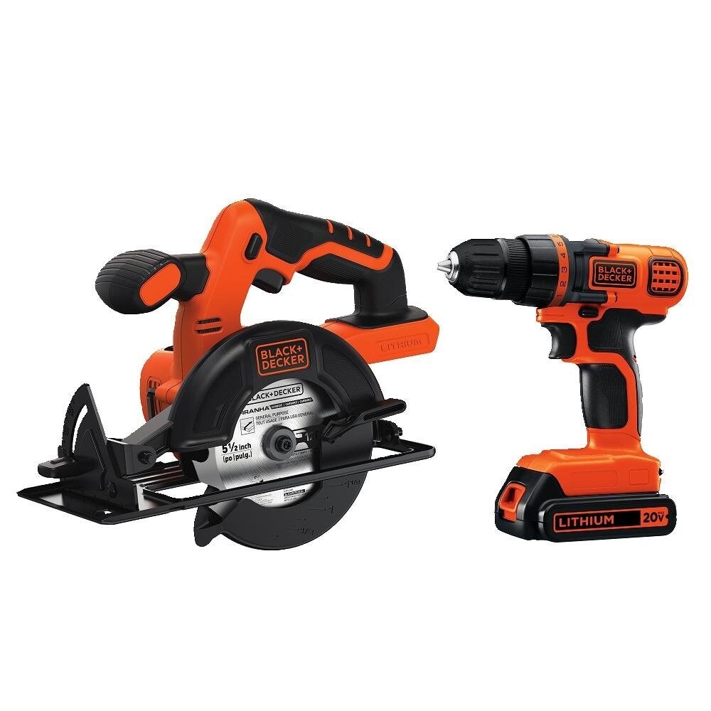 Stanley Black & Decker Bd2kitcddcs 20V Lithium Ion Drill/Driver W/ Circular Saw Combo Kit