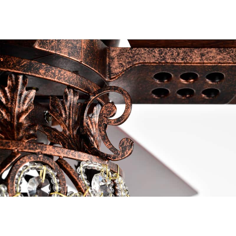 Laylani 52 Inch Antique Copper Ceiling Fan 2 Light with Remote
