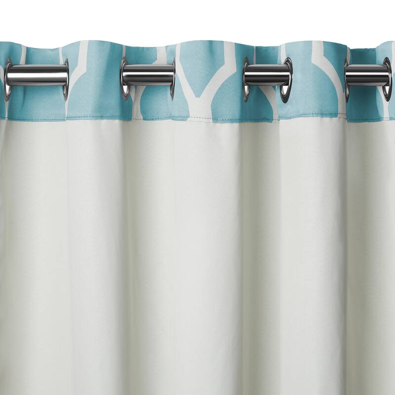 Elrene Emery Blackout Room Darkening Grommet Linen Curtain Panel